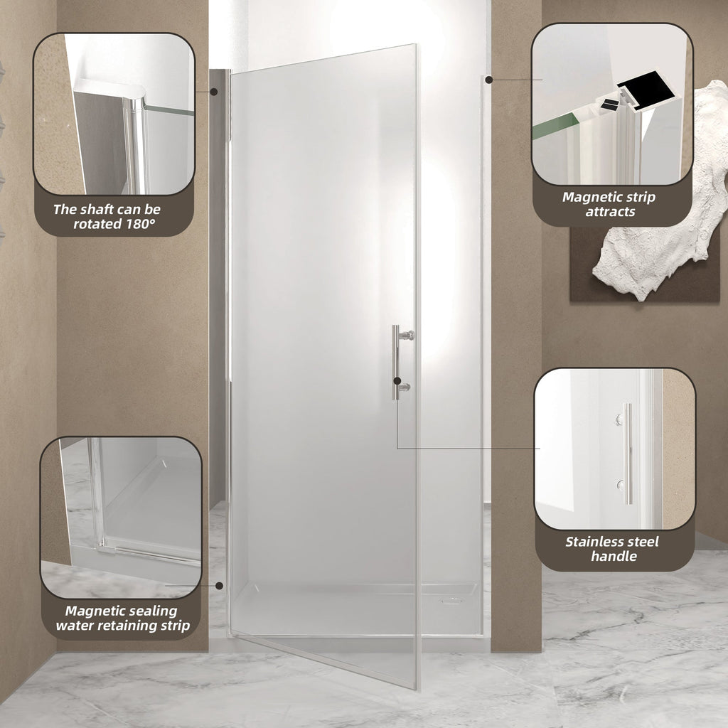 35-34"x 72" Pivot Shower Door