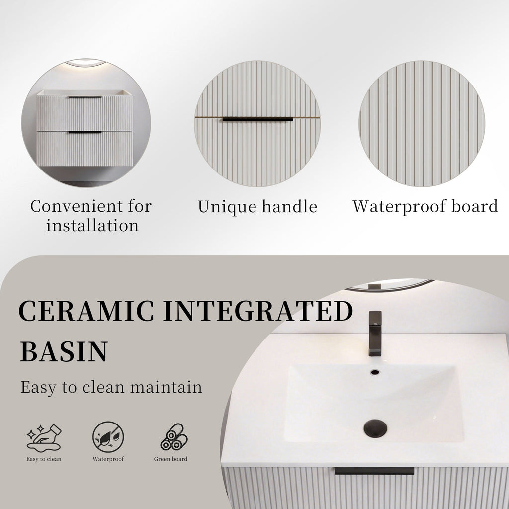 30 Inch Bathroom Vanity Cabinet With Ceramic Sink