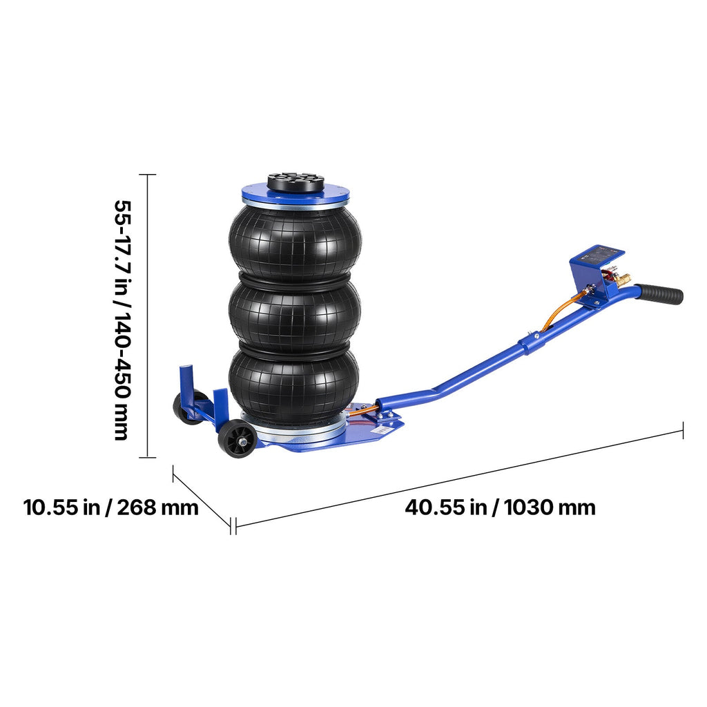 3 Ton Triple Bag Air Jack with Fast Lifting Pneumatic Feature