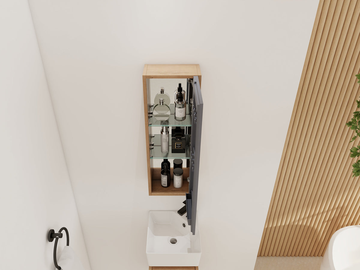 10" Bathroom Mirror Cabinet with Storage