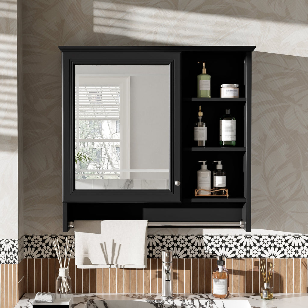 30 Inch Wall-Mount 2-in-1 Mirror Cabinet