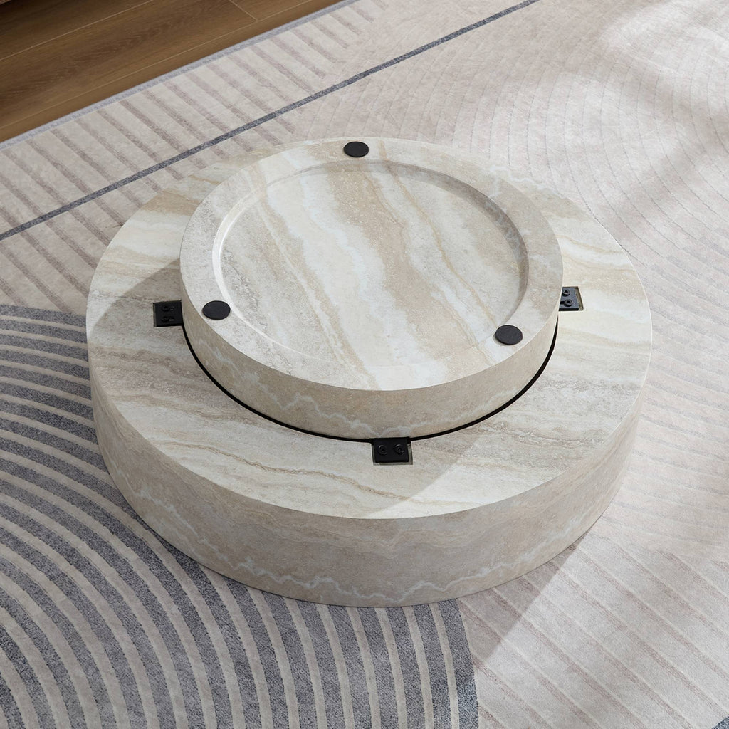 Round 31.5" Coffee Table Ideal For Living Room Family Time