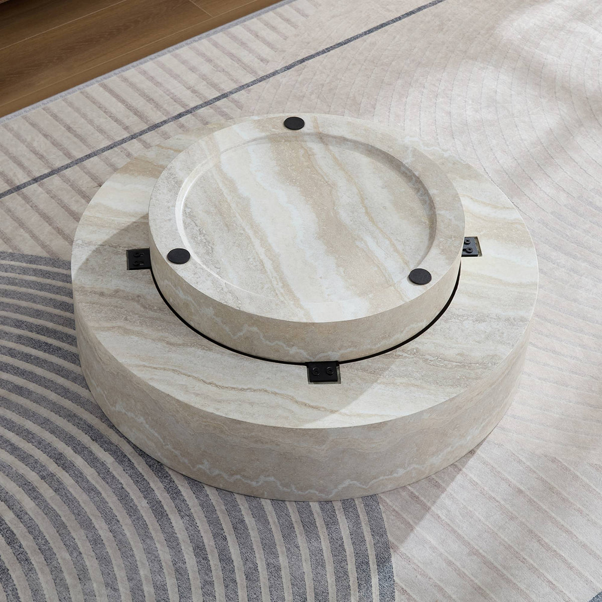 Round 31.5" Coffee Table Ideal For Living Room Family Time