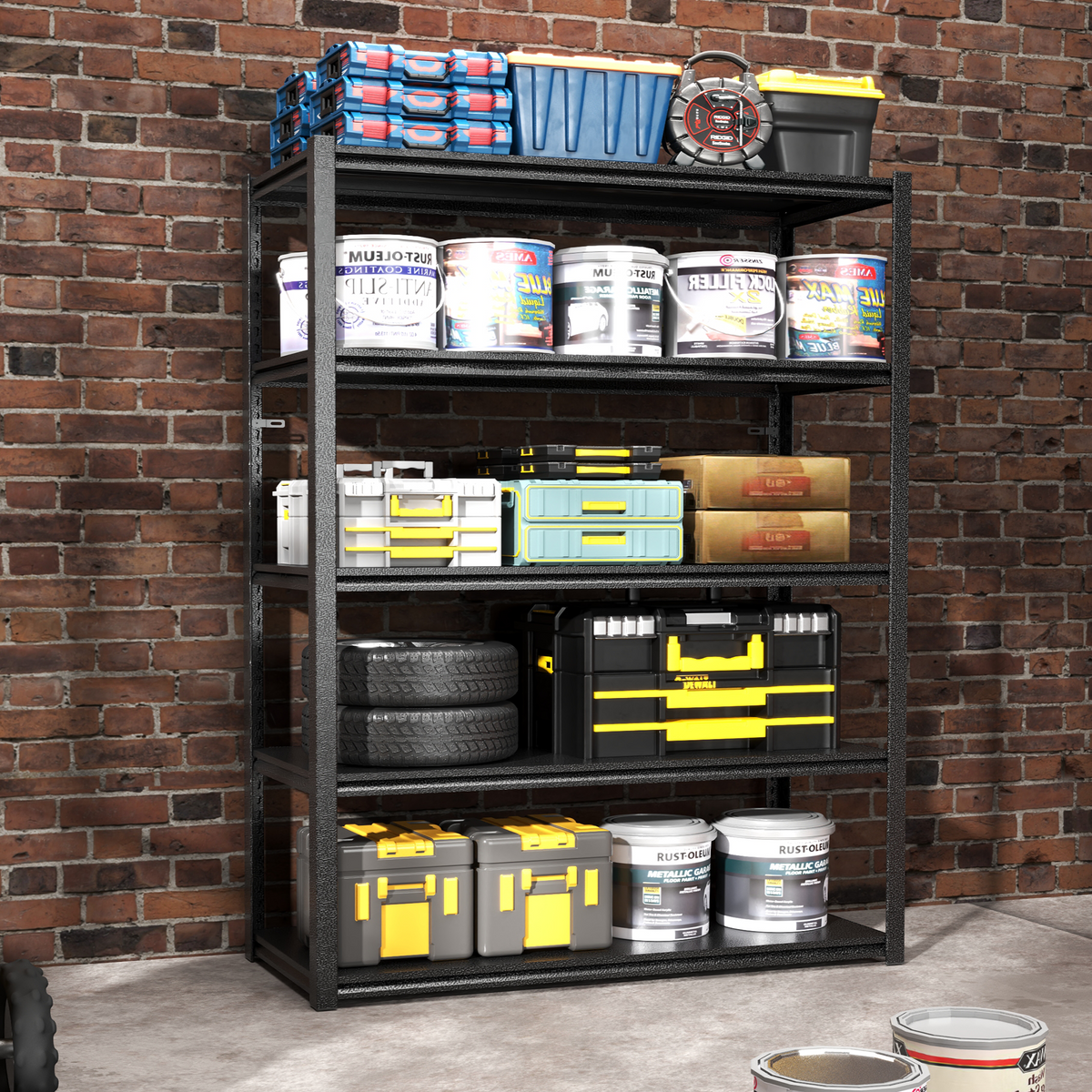 5 Tier Heavy Duty Metal Garage Shelves