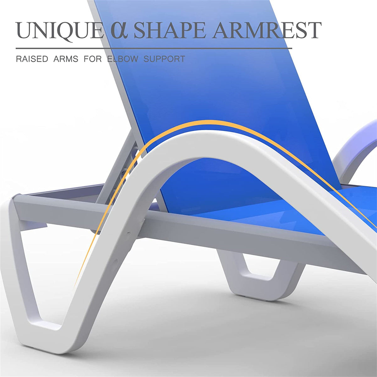 Adjustable Aluminum Patio Chaise Lounge Chair