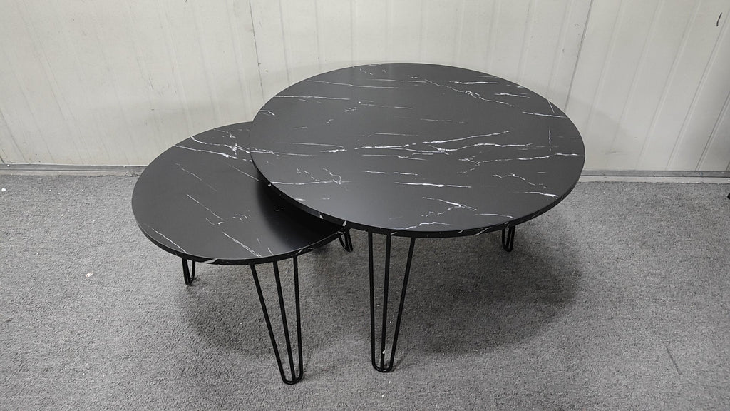 27.56'' Round Nesting Coffee Table Set of 2