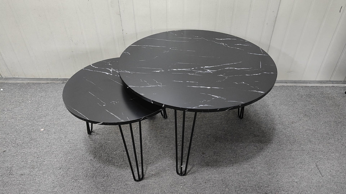 27.56'' Round Nesting Coffee Table Set of 2