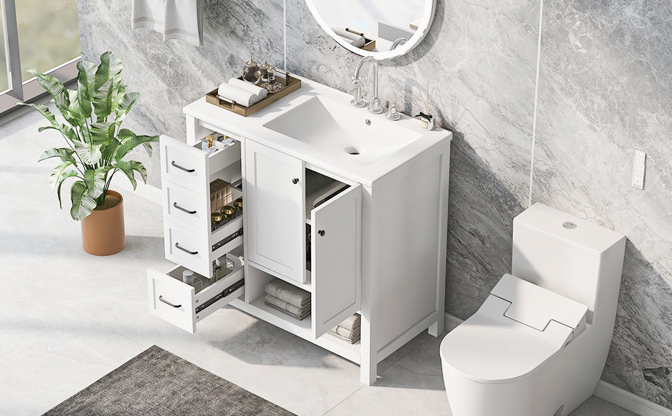 36" Bathroom Vanity with Sink Top