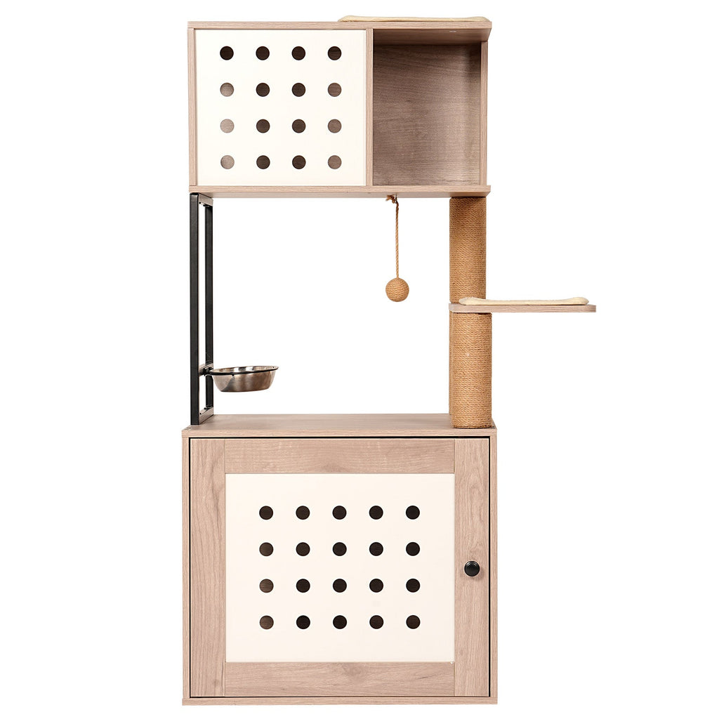 Cat Tree with Litter Box Enclosure