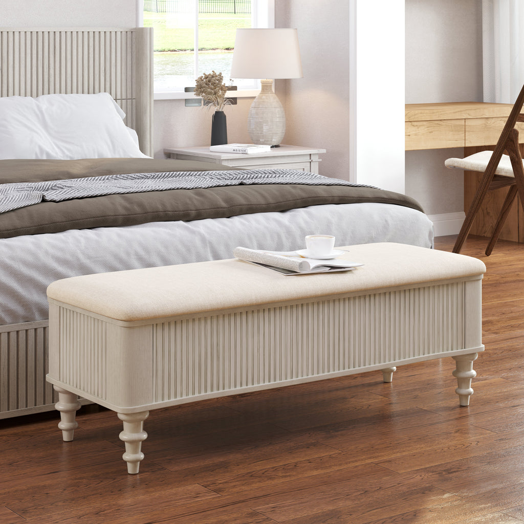 50.8-Inch Multi-Functional Storage Ottoman Bench