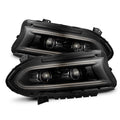 AlphaRex 15-23 Dodge Charger LUXX LED Proj Headlights Alpha-Black w/Actv Light & Seq.Sig / SB DRL 880579 *Discontinued