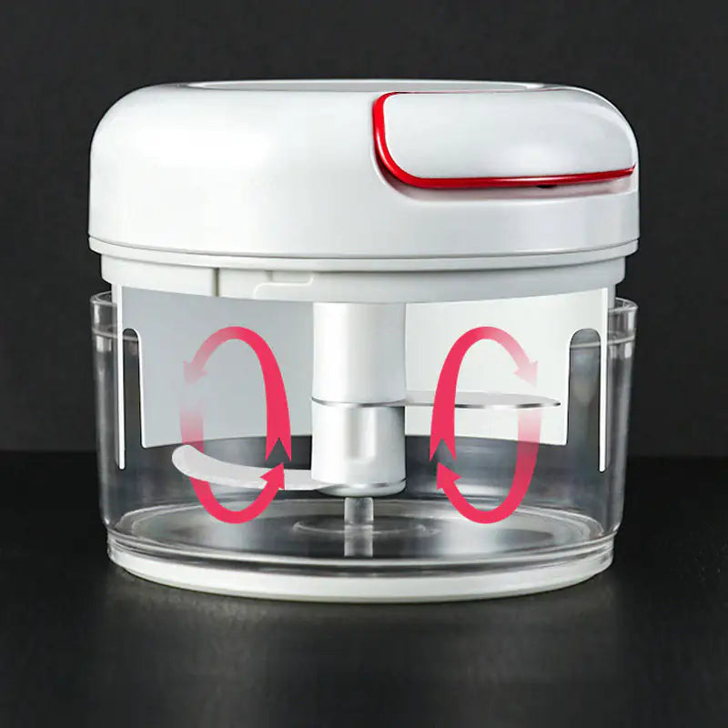 Manual Food Chopper – Vegetable & Garlic Cutter with Magnetic Blade
