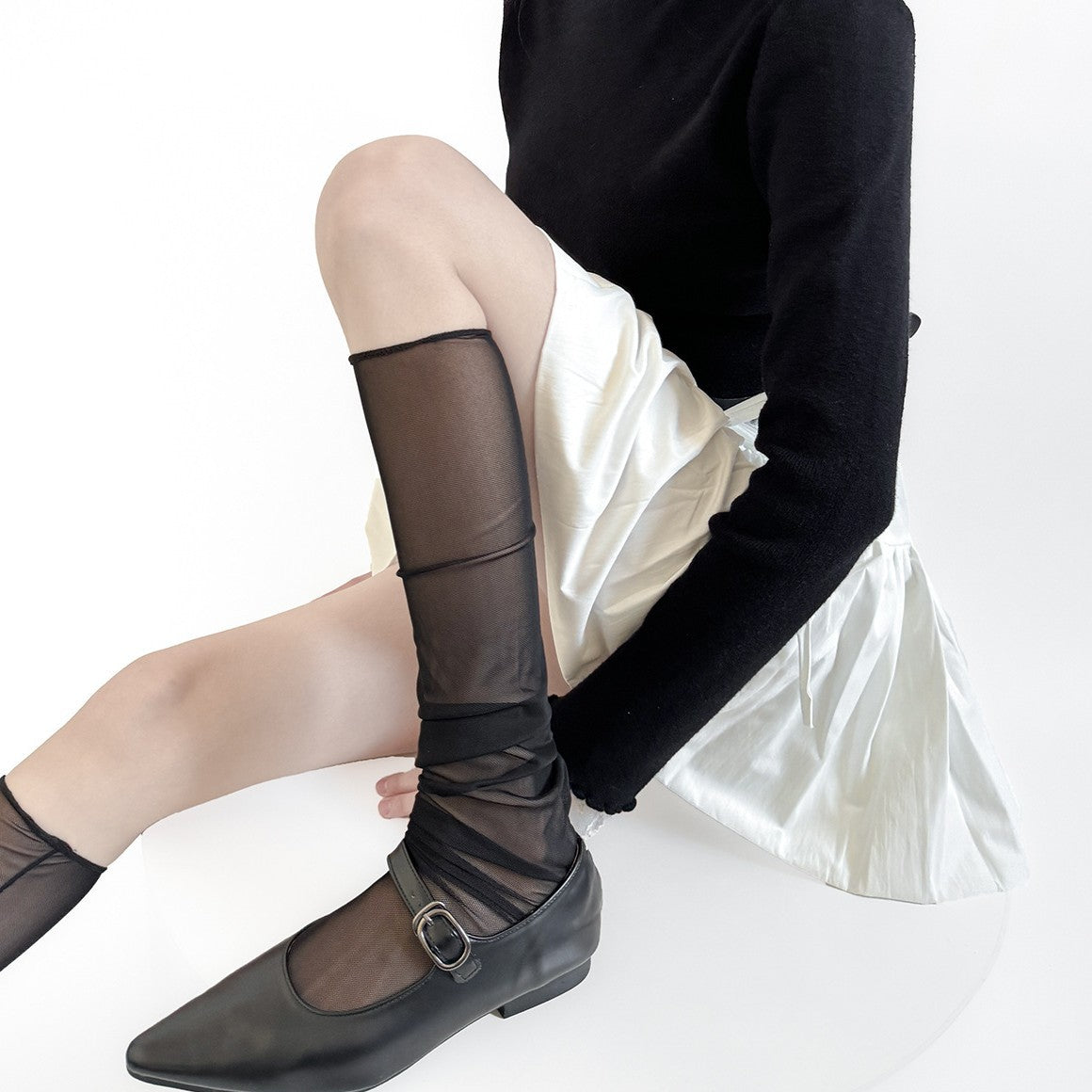 Lightweight, Slimming Mesh Socks For Women