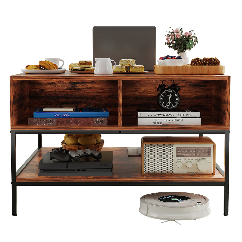 Farmhouse Flip Top Coffee Table with Storage