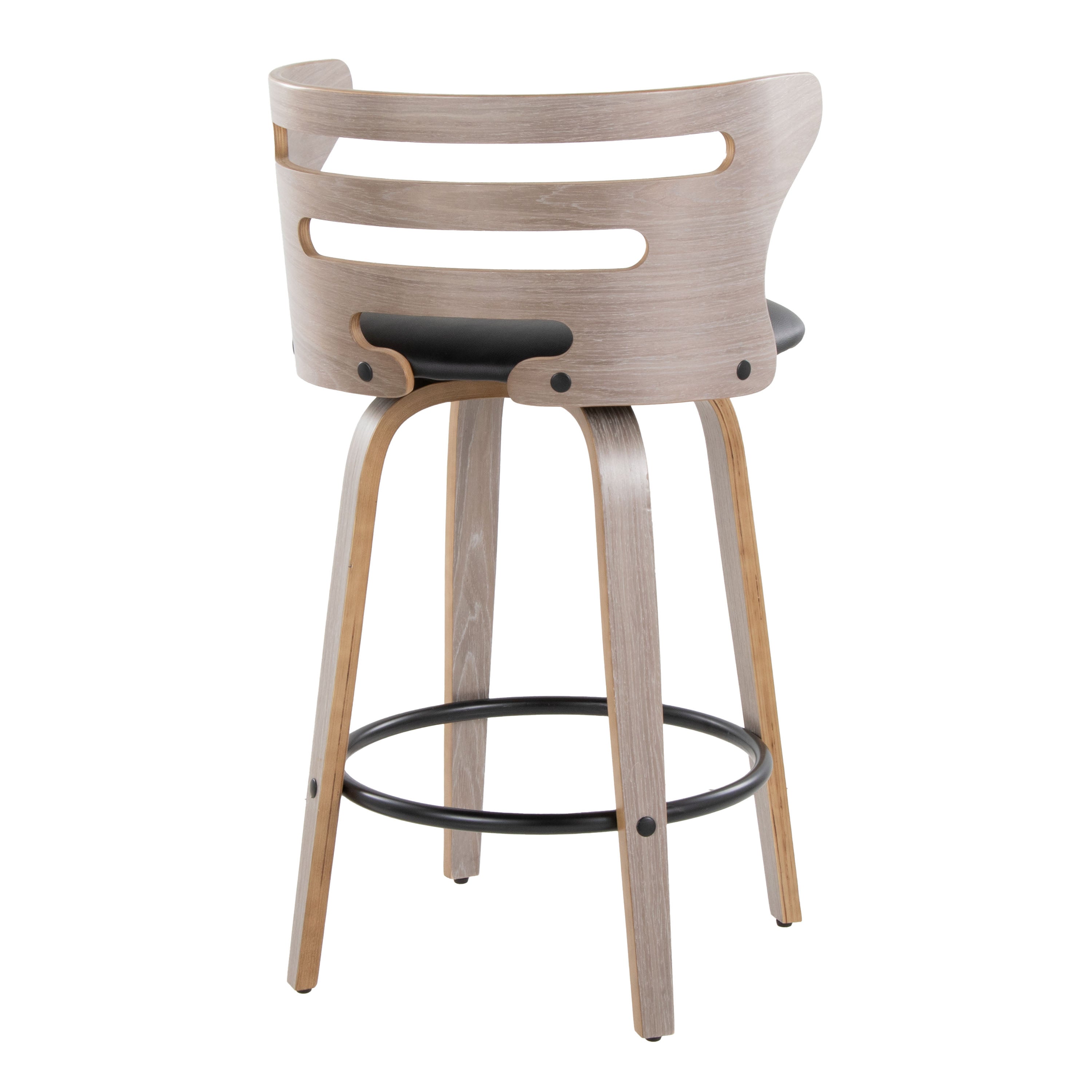 Fixed-Height Counter Stool with Swivel in Light