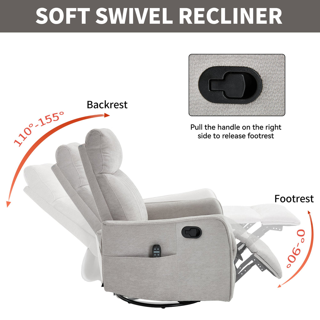 Comfortmax Light Recliner with Massage & Heat Function