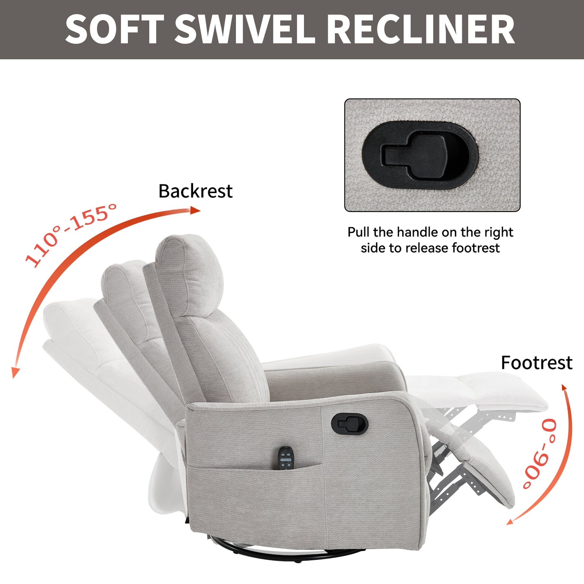 Comfortmax Light Recliner with Massage & Heat Function