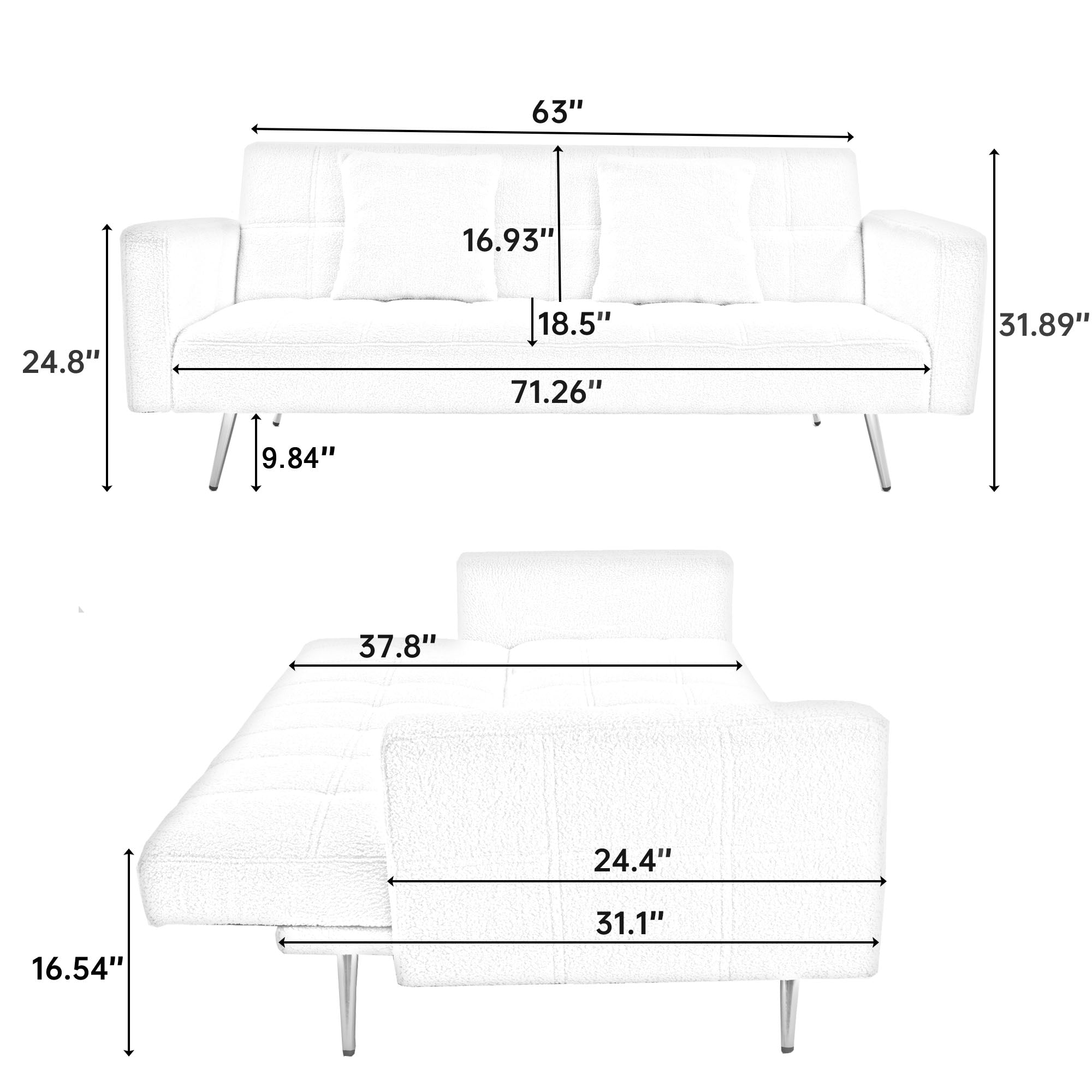 71.7-Inch Sofa Bed