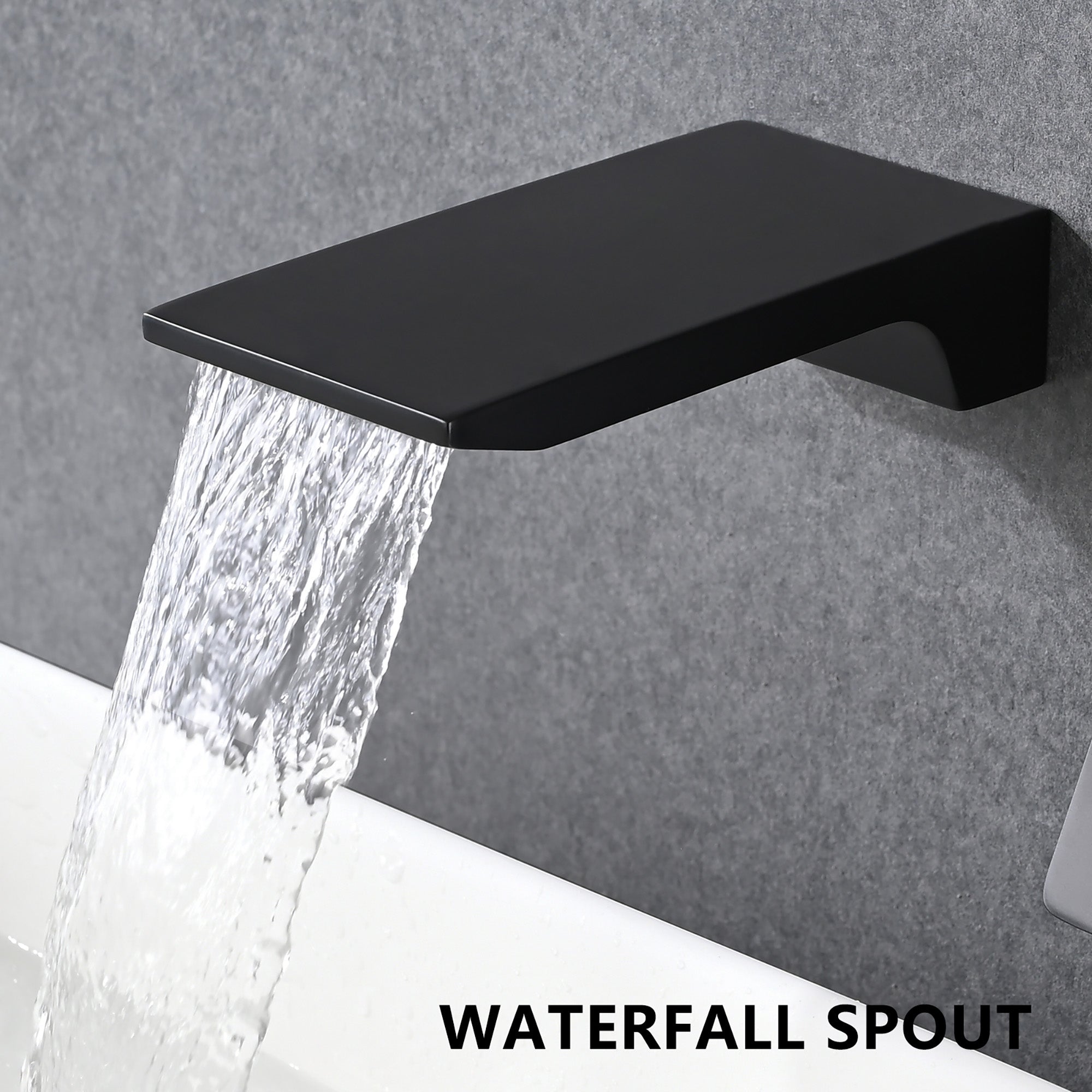 Matte Black Wall Mount Bathroom Sink Faucet