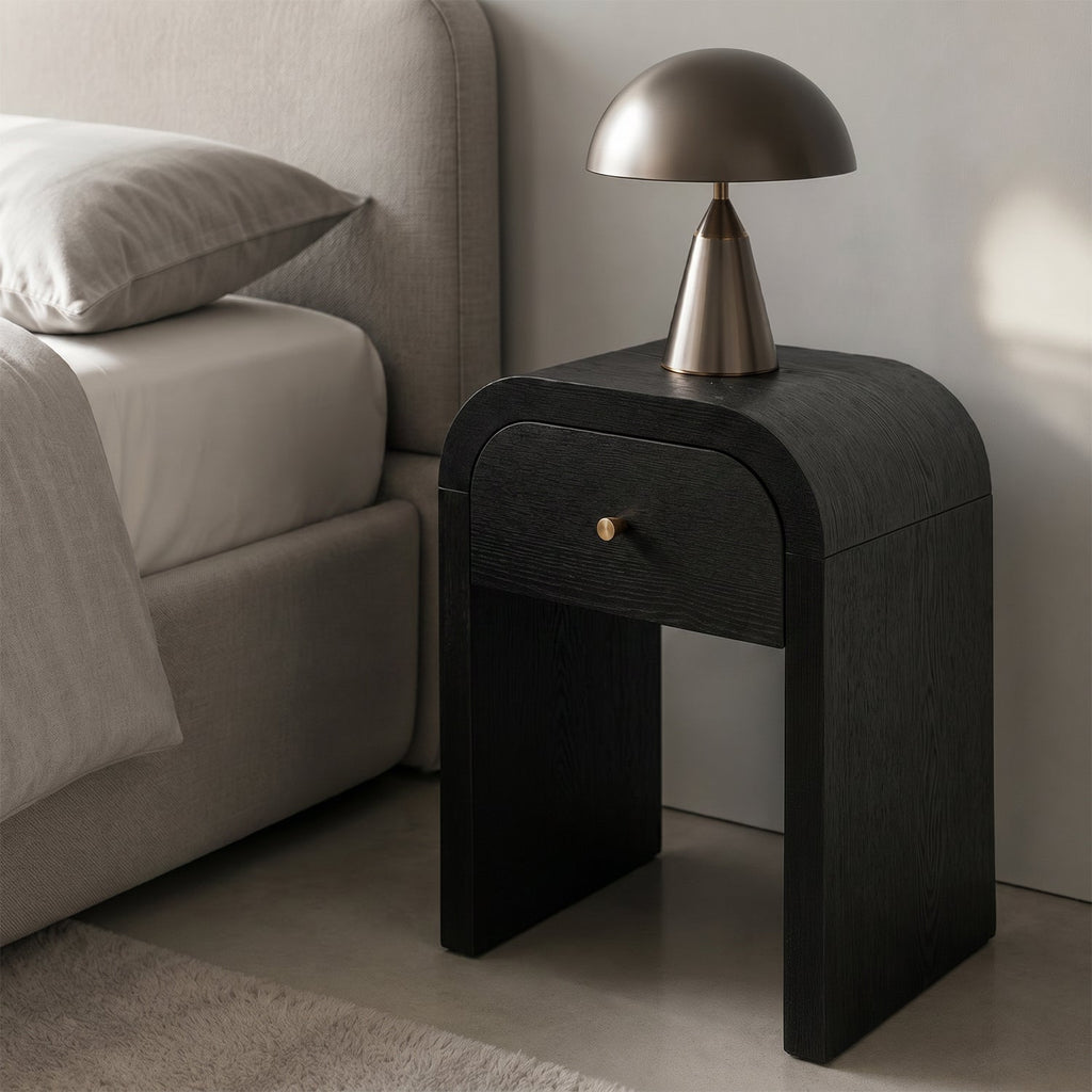 Curved Bedside Side Table