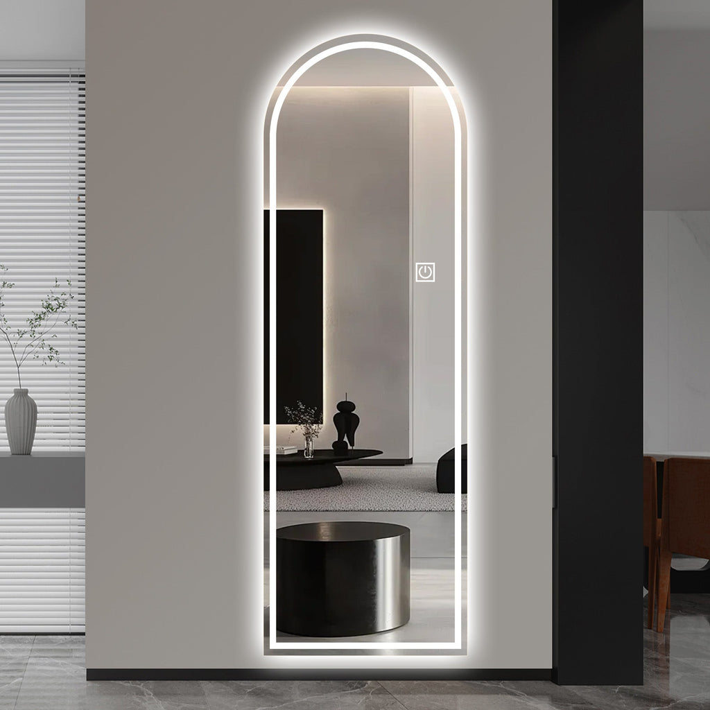 65" x 21" Arched Full Length Lighted Mirror
