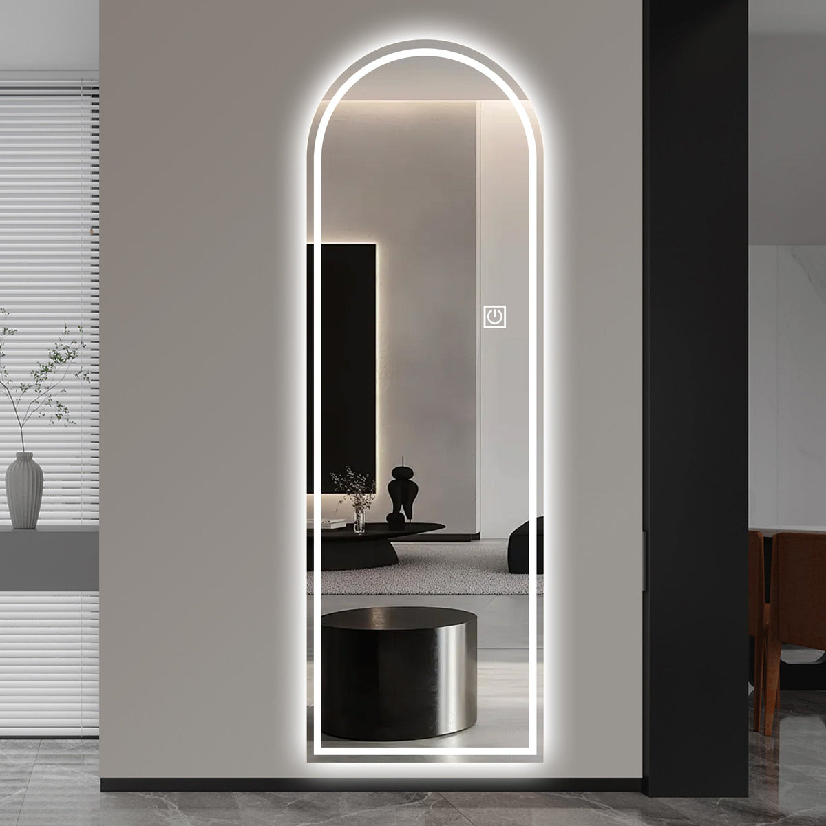 65" x 21" Arched Full Length Lighted Mirror