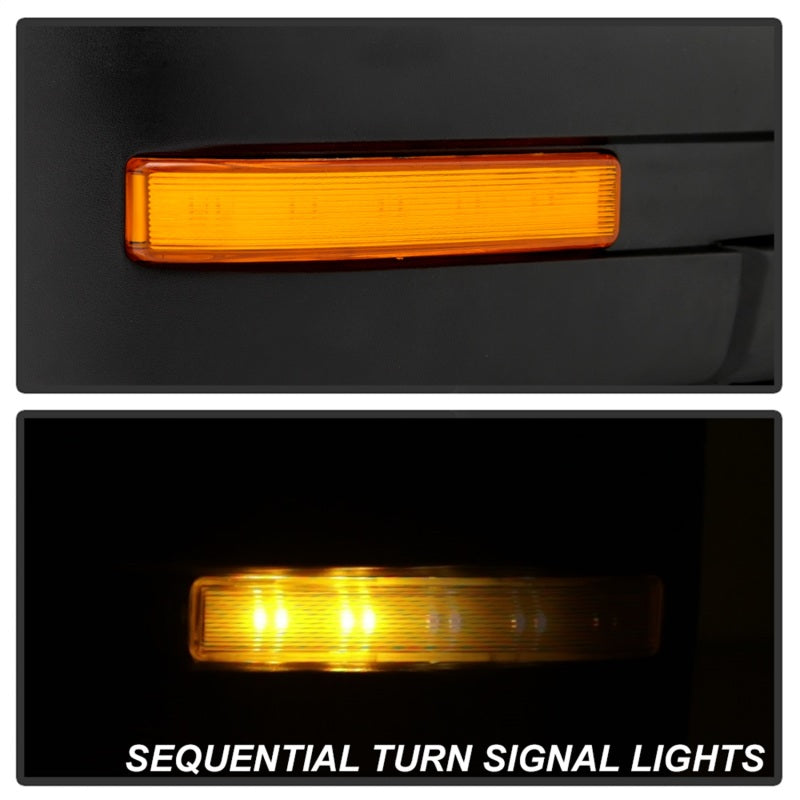 SPYDER xTune 07-14 Ford F-150 Heated Amber Seq LED Signal OEM Pwr Mirrors (Pair) (MIR-03FF07-G2-PW-RAM-SET) 9943171