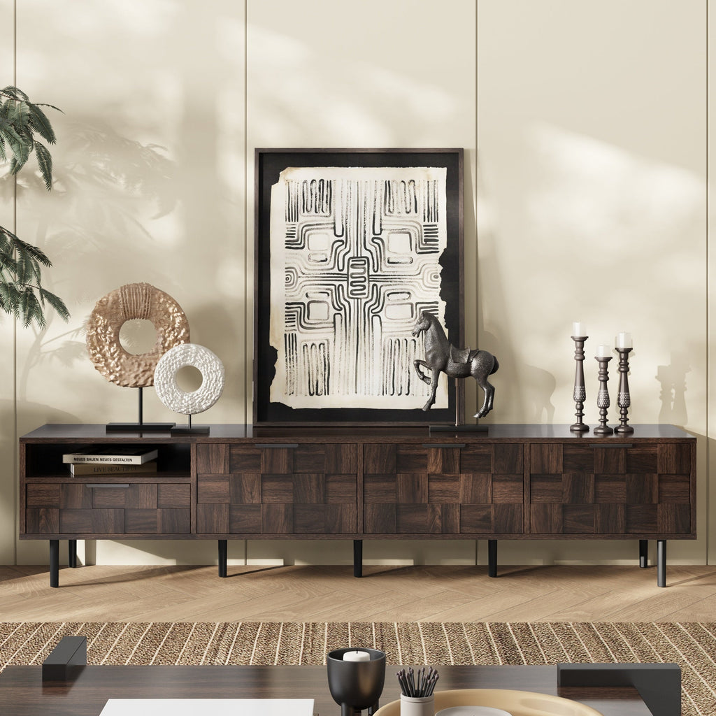 78" Mid Century Modern TV Stand for 65+ Inch TVs