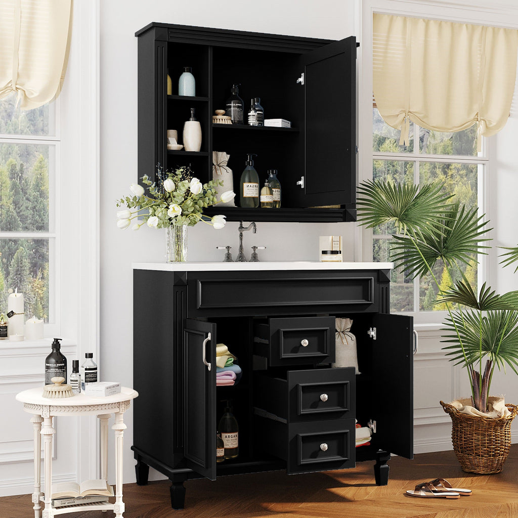 36" Bathroom Vanity with Top Sink