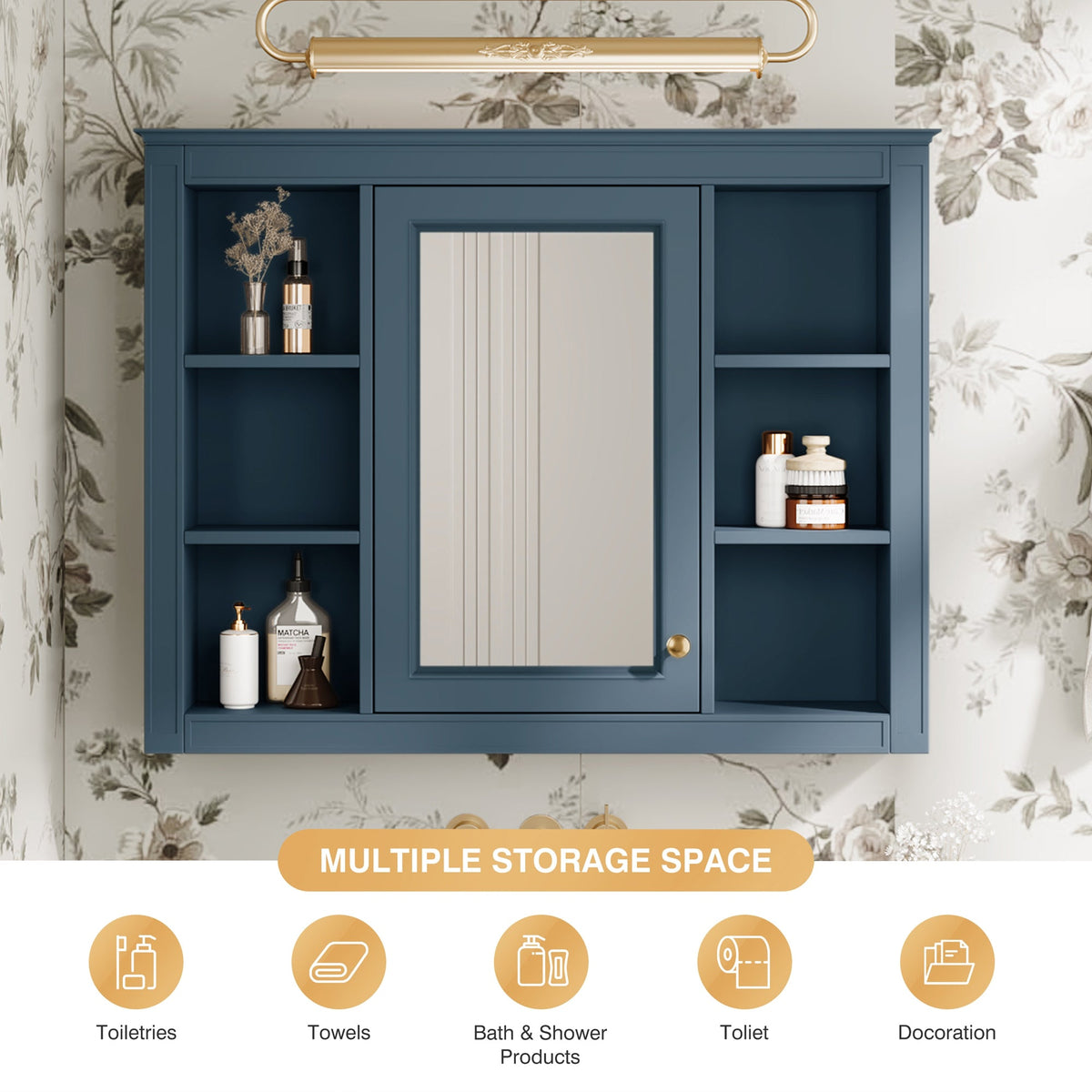 35'' x 28'' Modern Bathroom Wall Mounted Medicine Cabinet