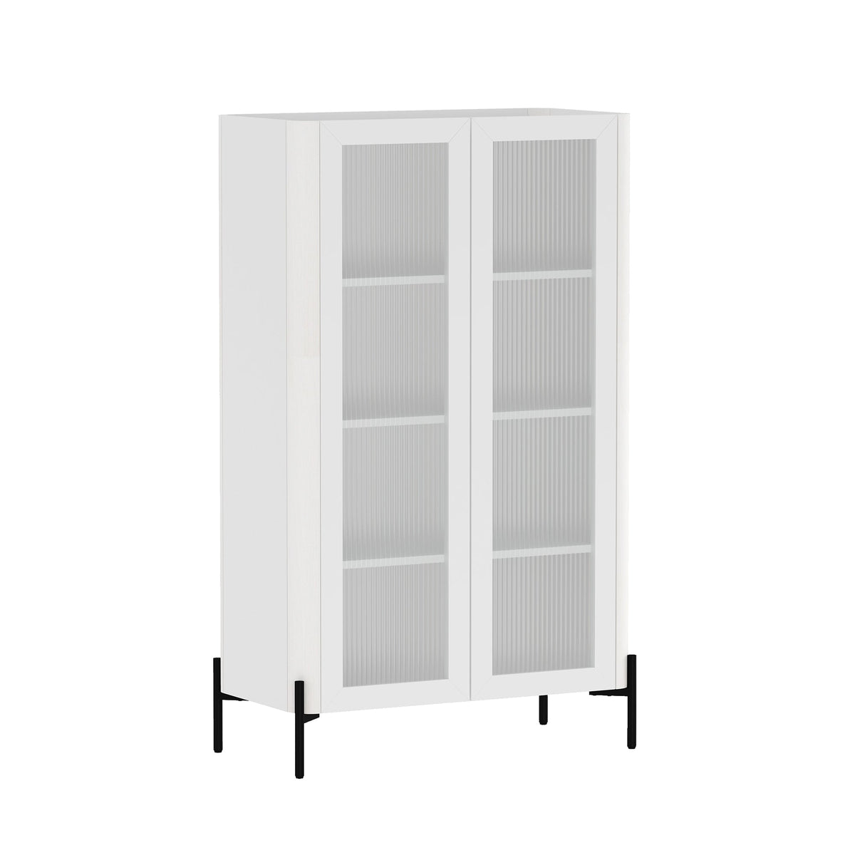 Abbey 32" Tempered Glass Bookcase Cabinet