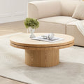 Sintered Stone Coffee Table with MDF Pedestal