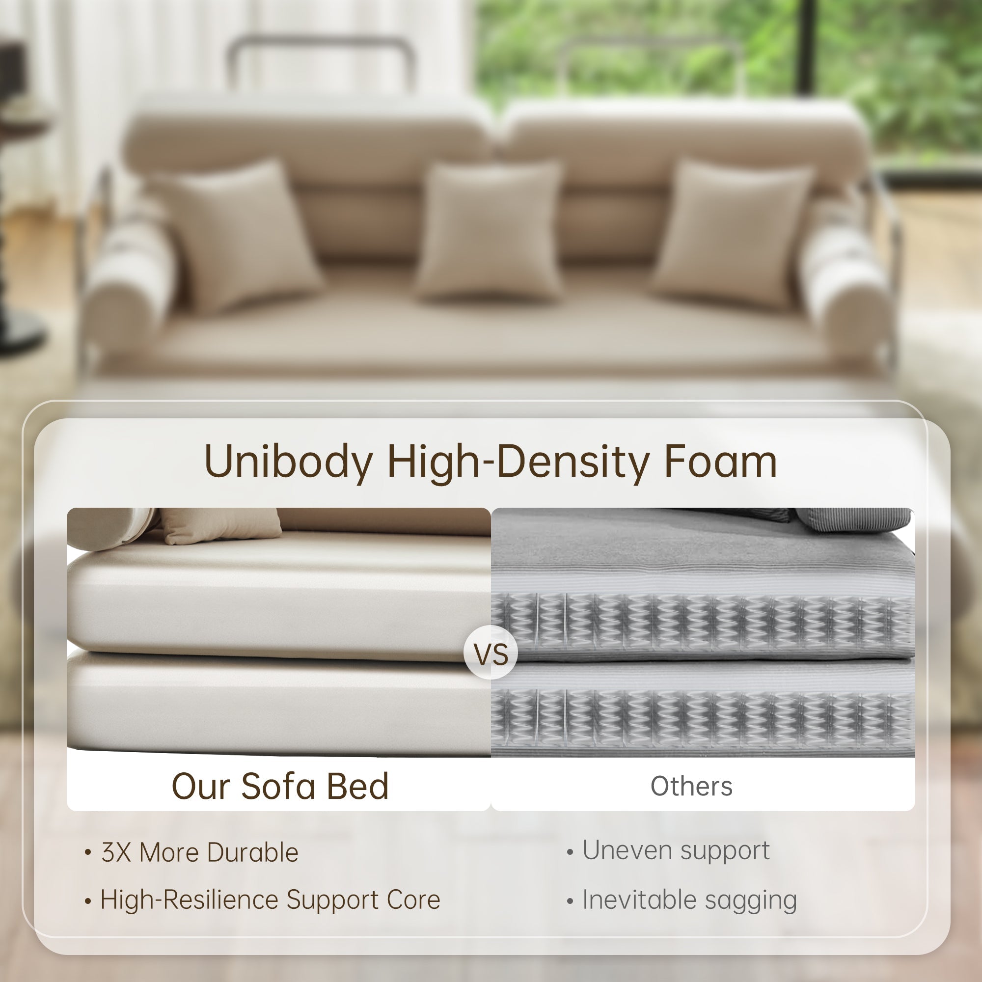 Convertible L-Shaped Sectional Sofa Bed