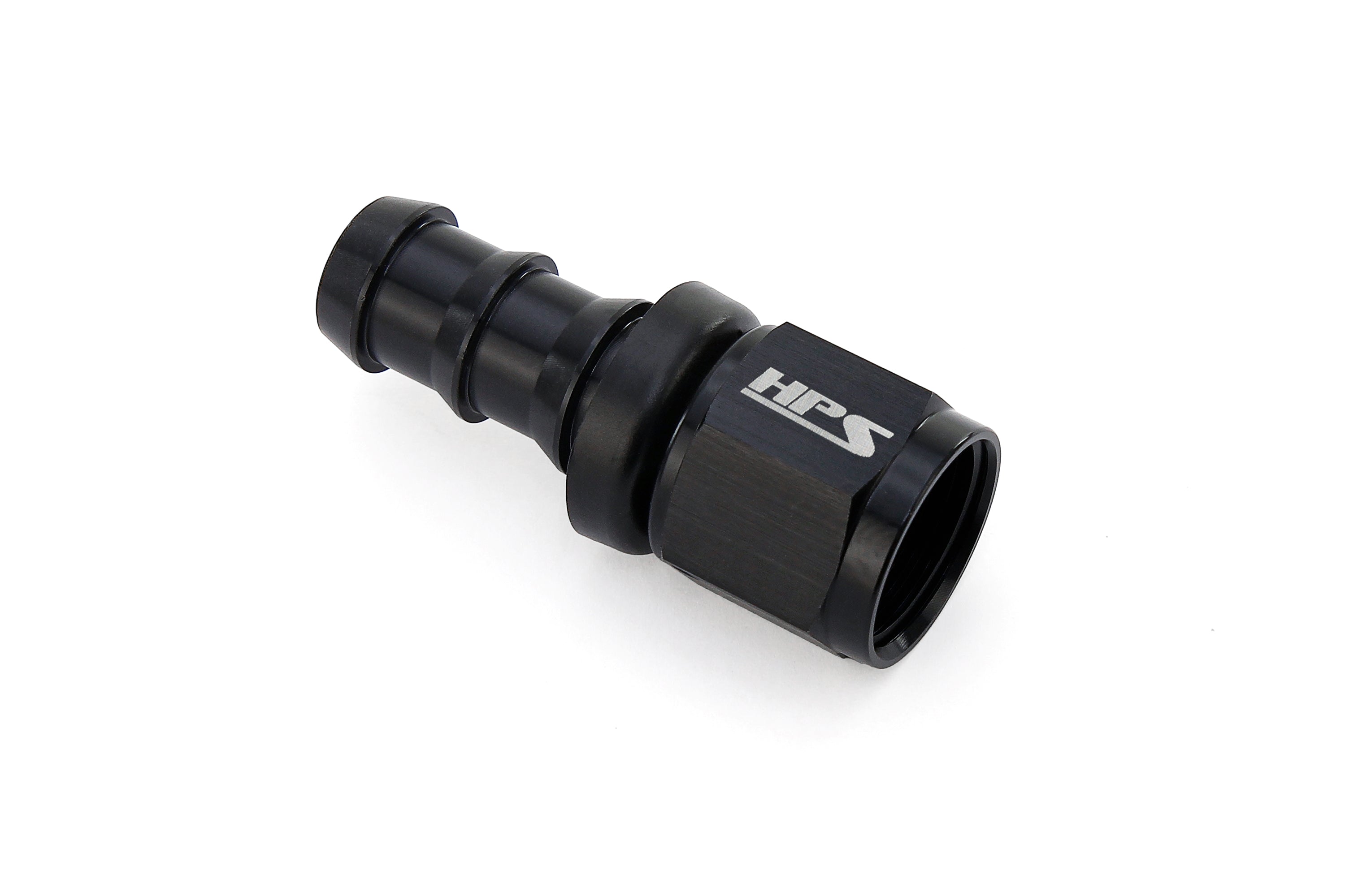 HPS Performance Products Push-on Hose End to AN Female, Aluminum, Black