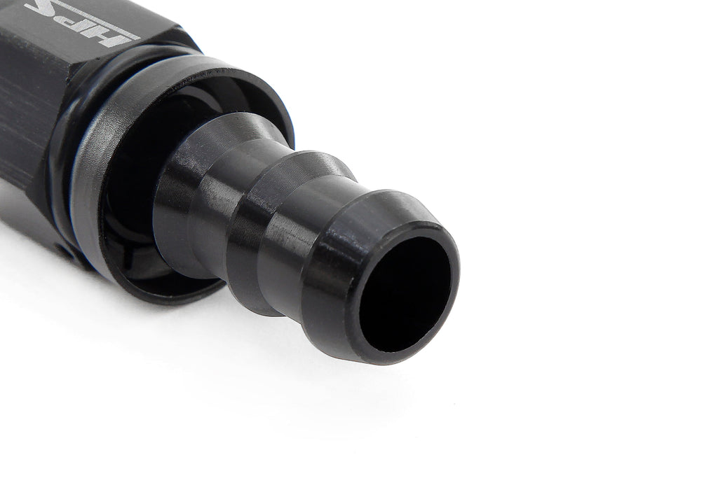 HPS Performance Products Push-on Hose End to AN Female, Aluminum, Black