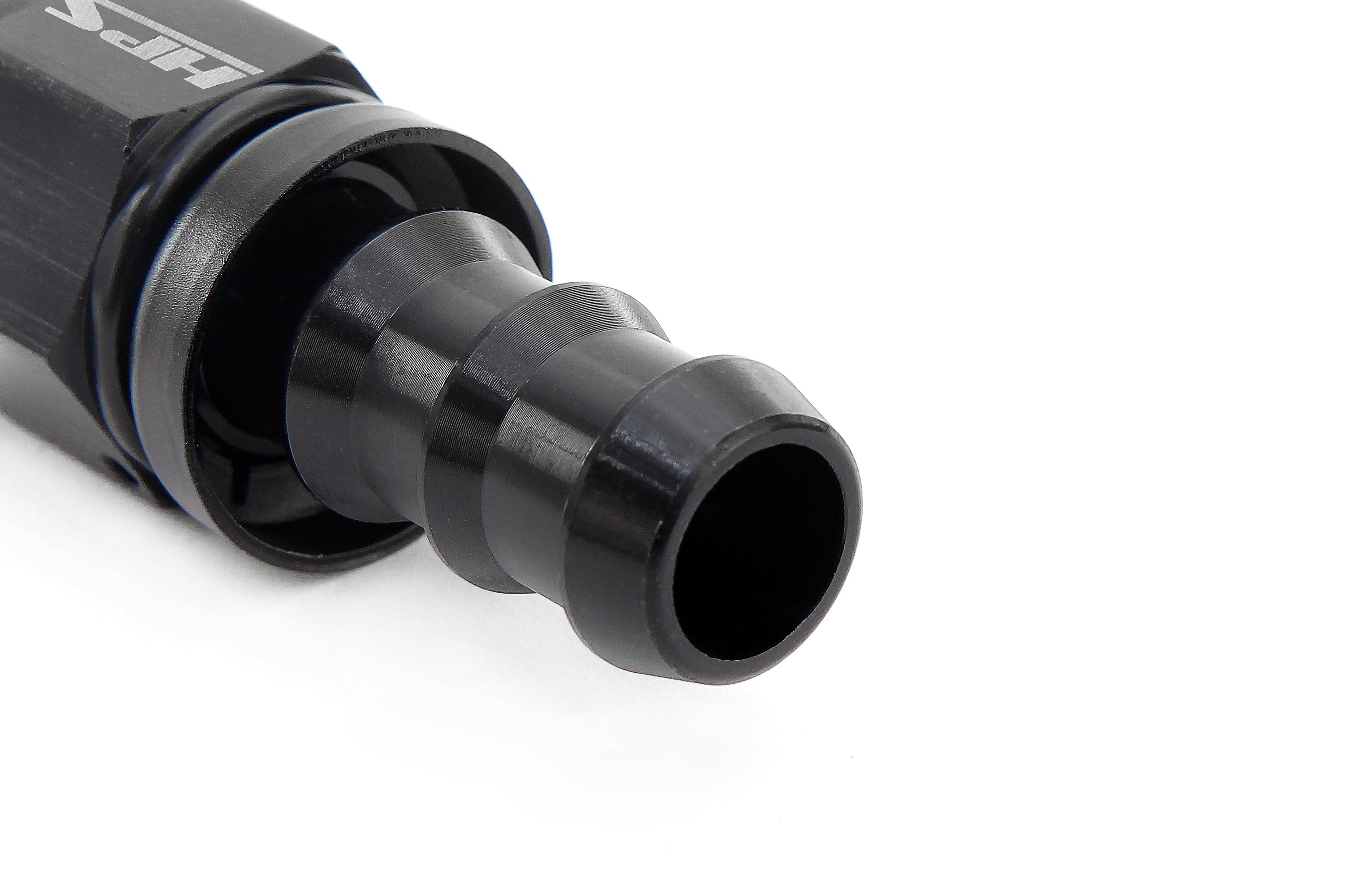 HPS Performance Products Push-on Hose End to AN Female, Aluminum, Black