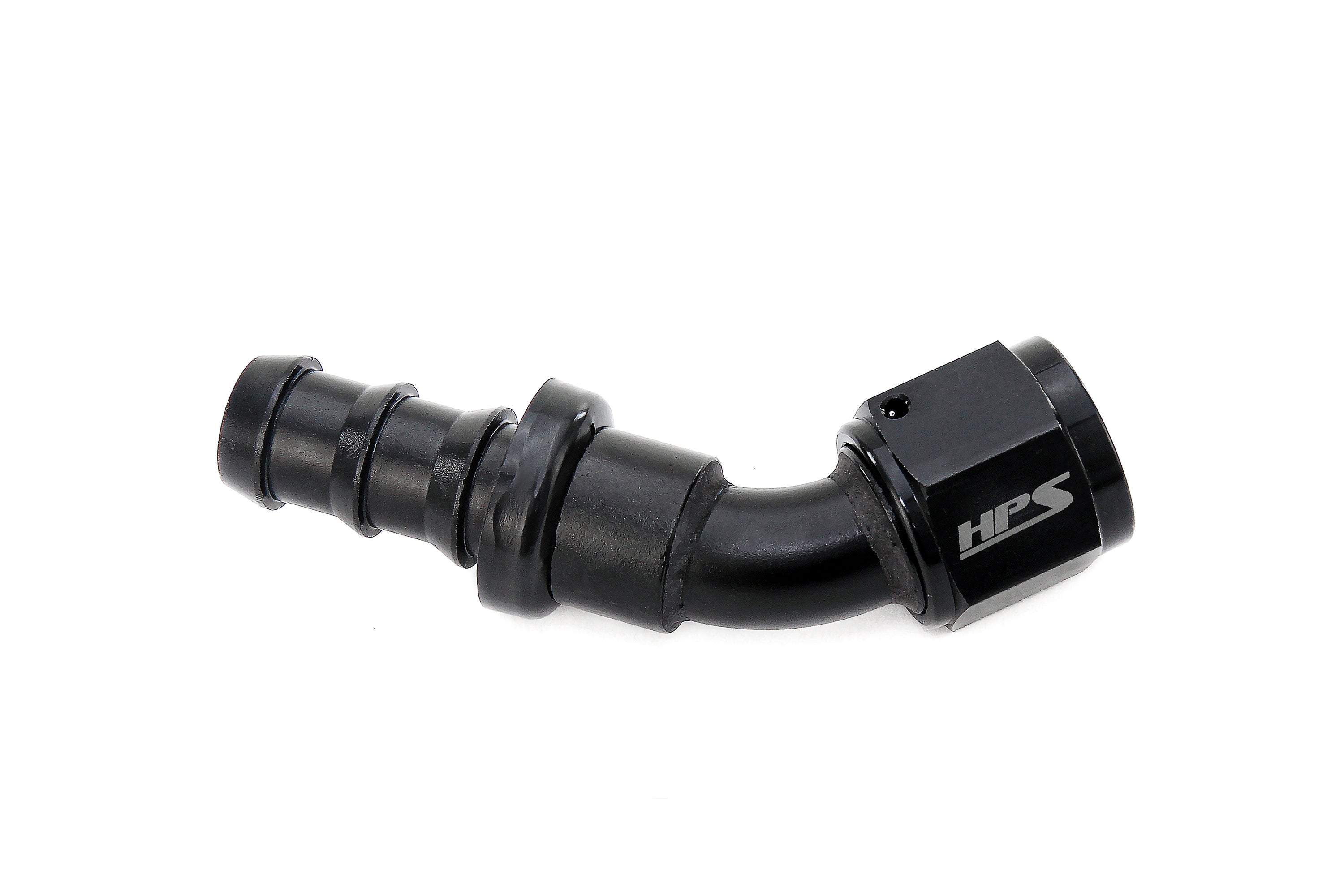 HPS Performance Products Push-on Hose End to AN Female, Aluminum, Black