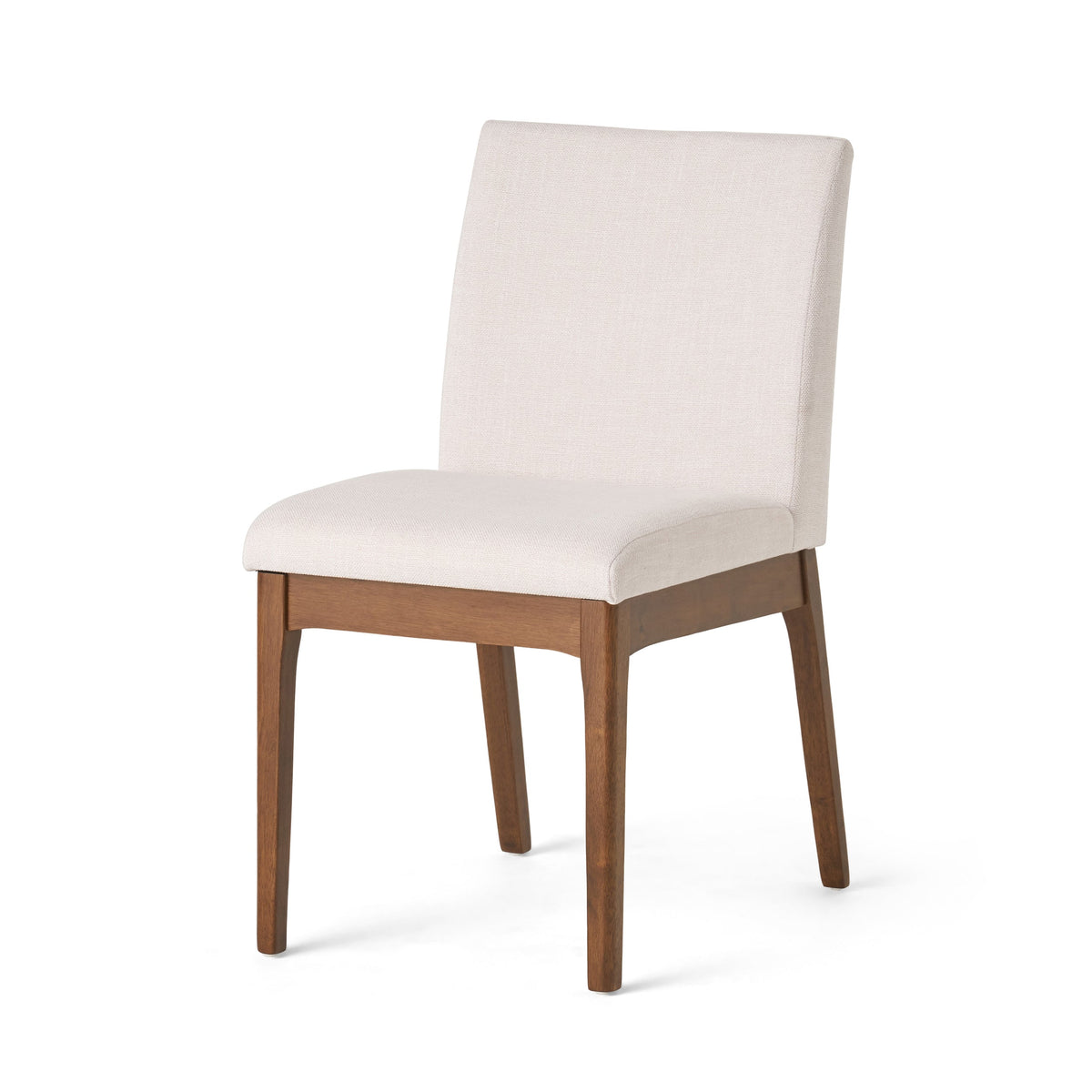 Set of 2 Contemporary Dining Chairs - Upholstered Seat and Backrest