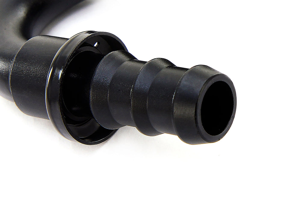 HPS Performance Products Push-on Hose End to AN Female, Aluminum, Black