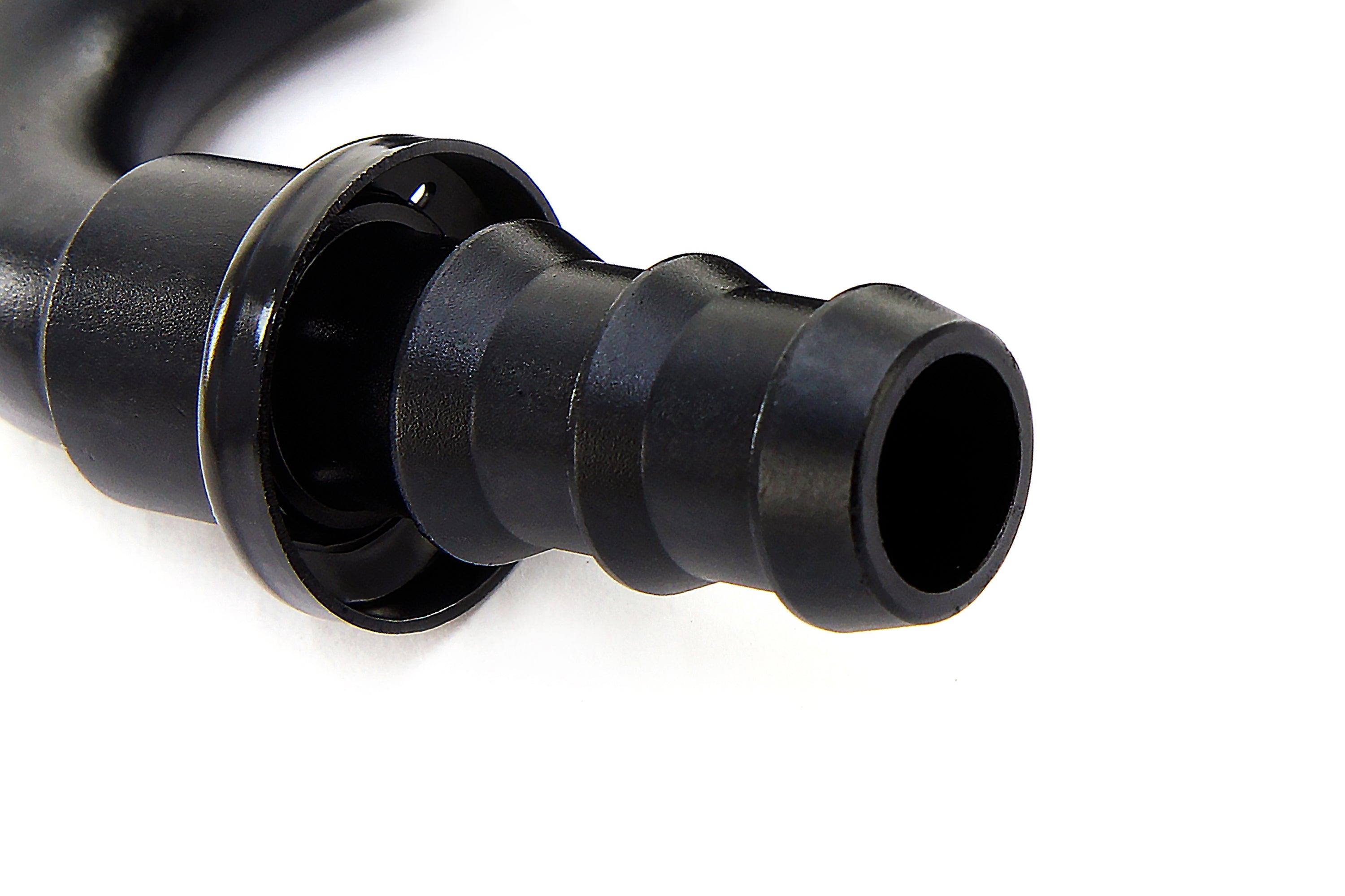 HPS Performance Products Push-on Hose End to AN Female, Aluminum, Black