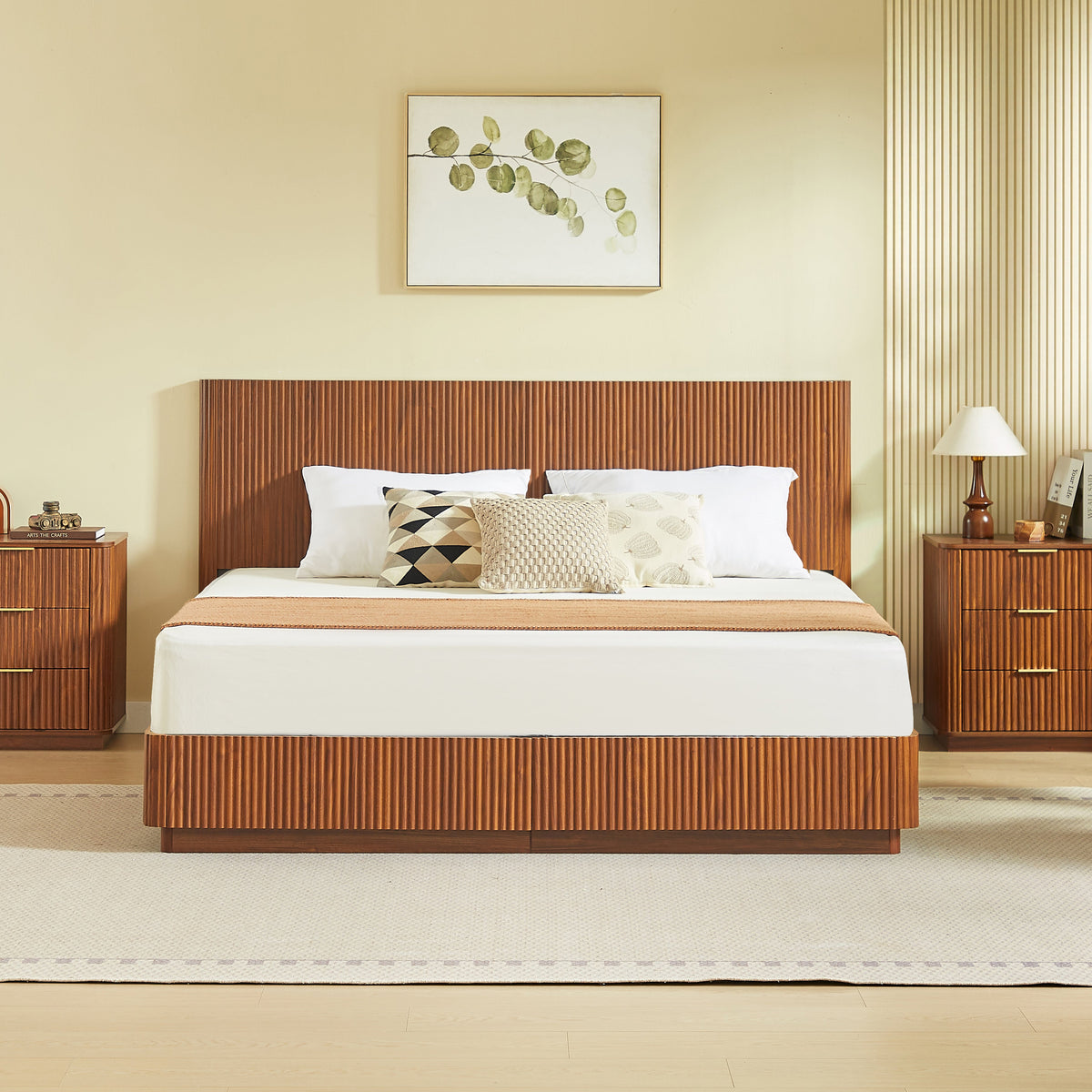King Size Bed Frame With LED Lights