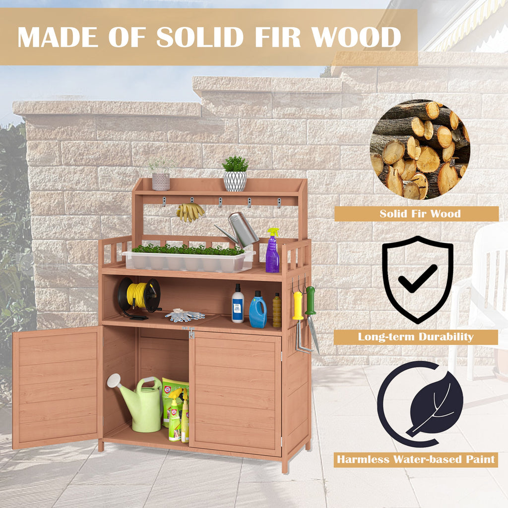 Potting Bench Outdoor Gardening Table for Patio