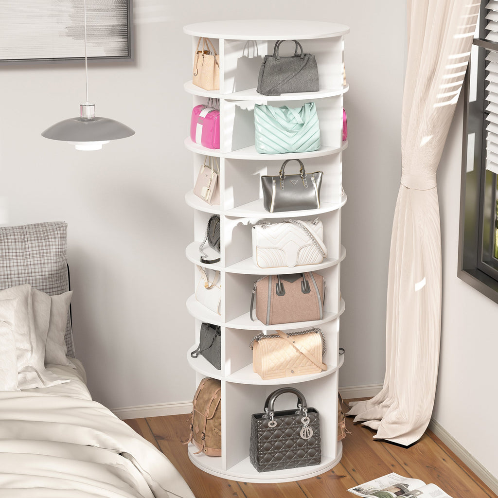 7-Tier Rotating Shoe Rack Tower