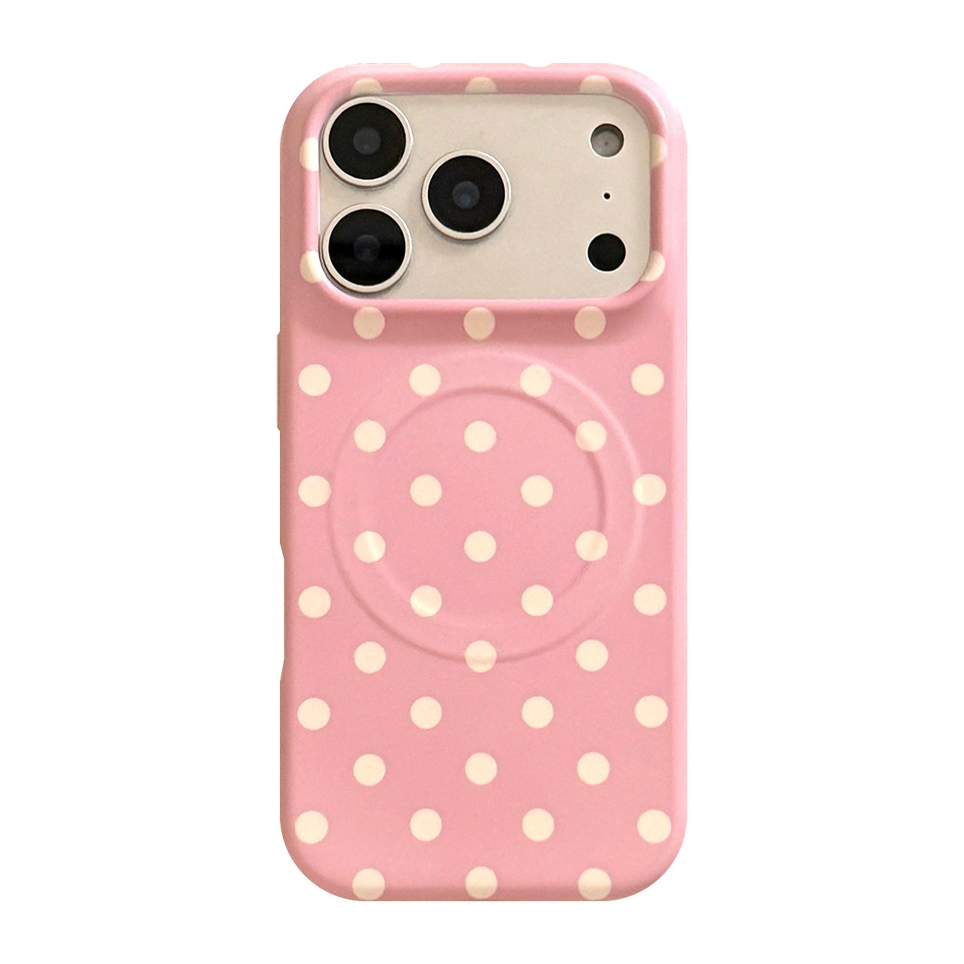 Versatile Cream Polka Dot Magnetic Phone Case