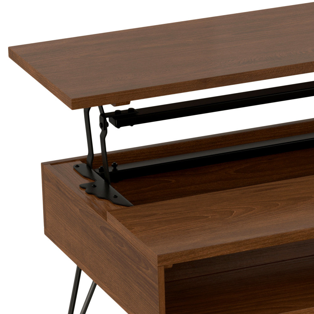 Hunter 48 Inch Wide Solid Wood Lift Top Coffee Table