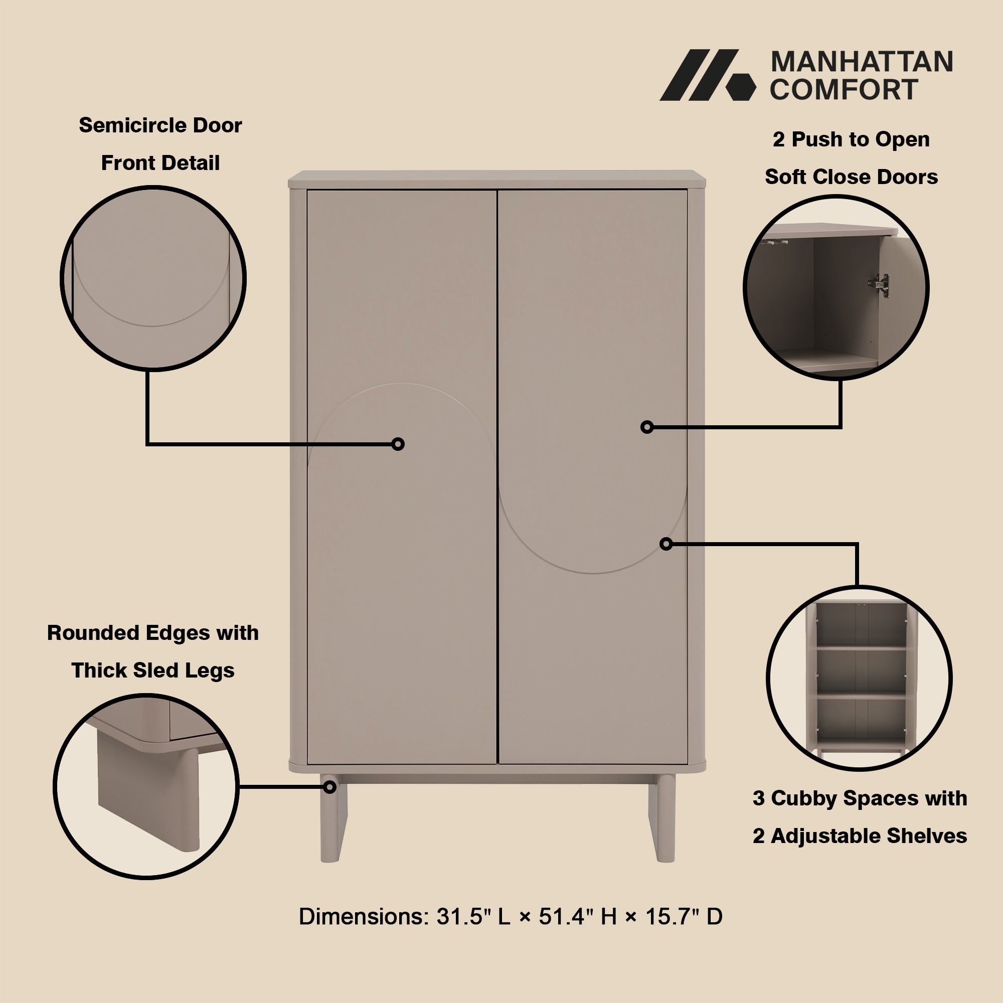 Ella 32" Accent Cabinet