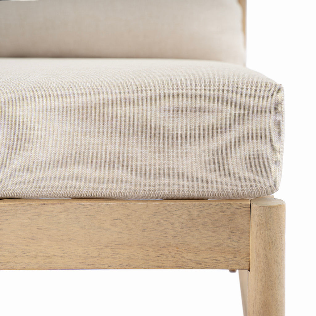Casper Outdoor Left Arm Chair Acacia Wood and Woven Rope