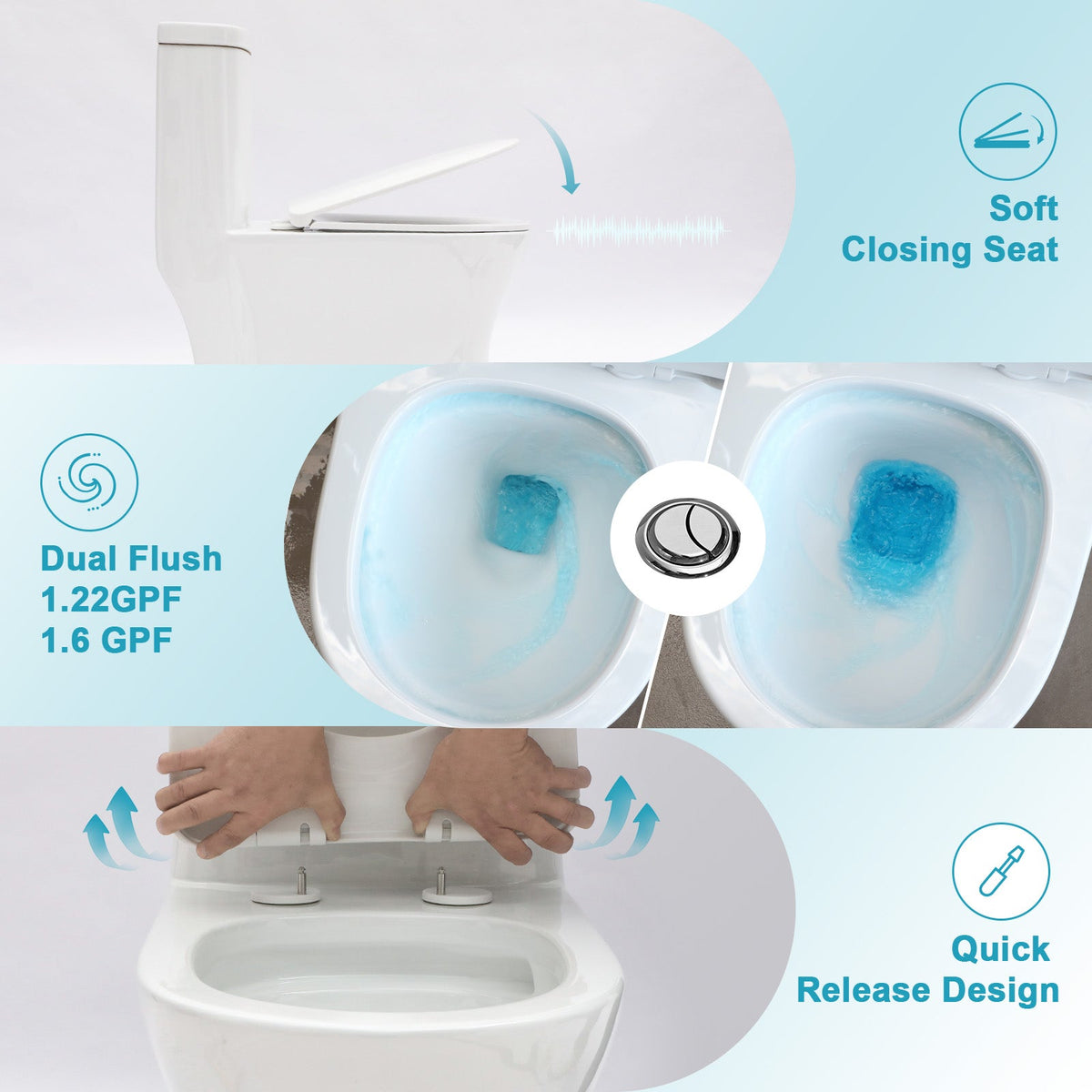 Ceramic One Piece Toilet for Bathroom