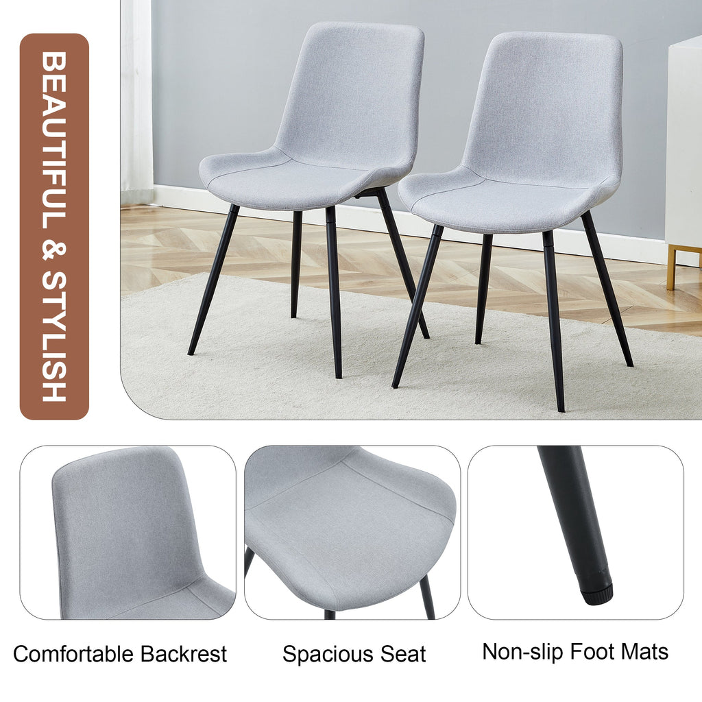 Comfortable Linen-Cotton Dining Chair Set