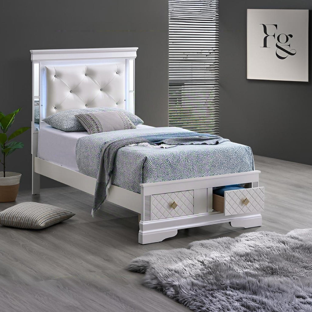 Verona G6735B-TSB Twin Bed in Pearl